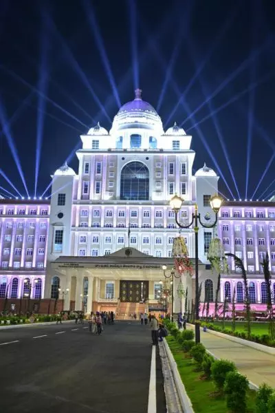 Telangana CM inaugurates new secretariat named after B R Ambedkar Telangana CM inaugurates new secretariat named after B R Ambedkar