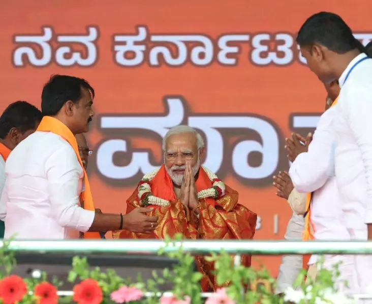 Karnataka polls: Cong associated with 85 per cent commission, says PM Modi Karnataka polls: Cong associated with 85 per cent commission, says PM Modi