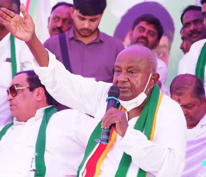 Karnataka polls: Deve Gowda to campaign for JD(S) at 42 places Karnataka polls: Deve Gowda to campaign for JD(S) at 42 places
