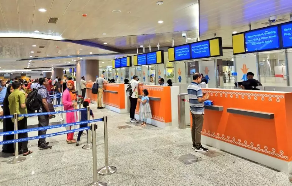 First flights land at, take off from Chennai airport’s new T2 terminal First flights land at, take off from Chennai airport’s new T2 terminal