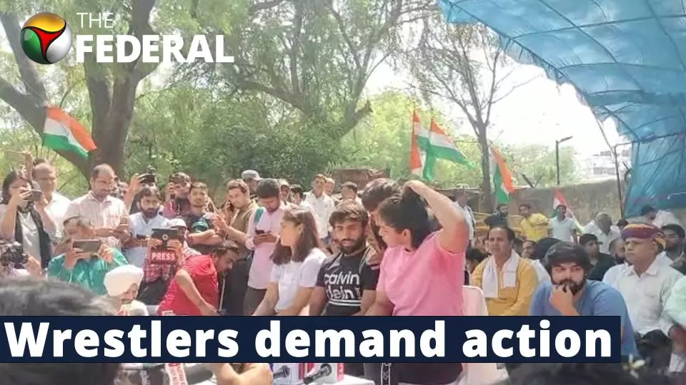 Won’t move an inch until demands are met: Wrestlers at Jantar Mantar