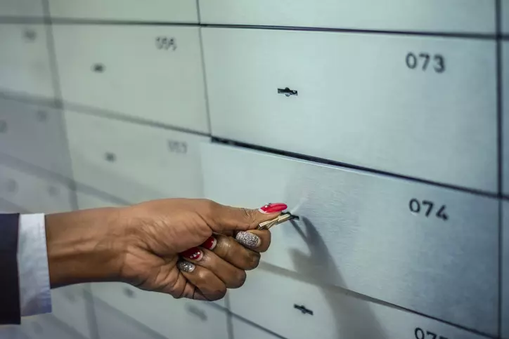 Bank locker agreement does little to help you, but you have no choice